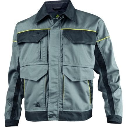 DELTA PLUS MCVESGRXX - Veste de travail MCVES légère et résistante, gris clair-gris foncé