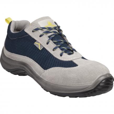 DELTA PLUS ASTISPGB39 - Chaussures basses gris-bleu cuir croute velours et mesh - s1p src