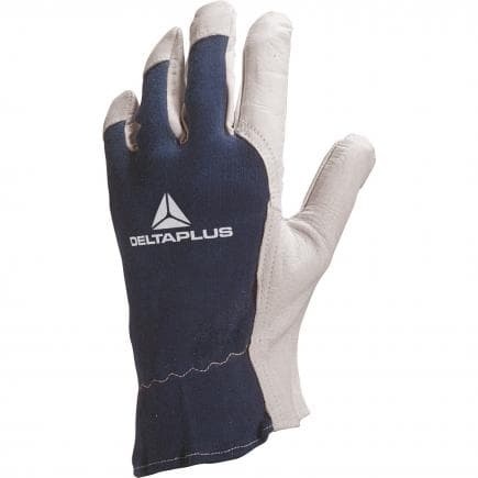 DELTA PLUS CT402BL09 - Gant naturel-bleu chevre/dos jersey (lot muliple)