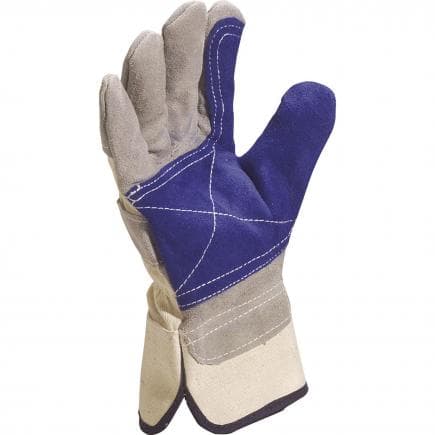 DELTA PLUS DS202RP10 - Gant gris-bleu docker croute superieure (lot muliple)