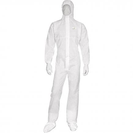 DELTA PLUS DT215TM - Combinaison blanc jetable avec cagoule, type 5 - type 6