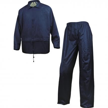 DELTA PLUS EN400MATM - Ensemble de pluie bleu marine 400 polyester enduit pvc