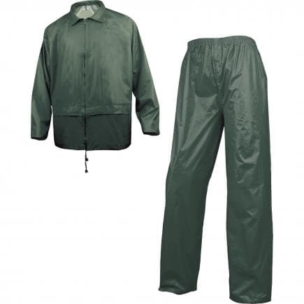 DELTA PLUS EN400VEXG - Ensemble de pluie vert 400 polyester enduit pvc