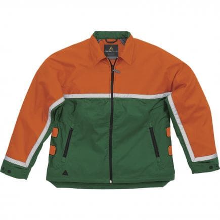 DELTA PLUS EPIC3VEGT - Veste bucheron vert-orange avec doublure avec complexe anti-coupure