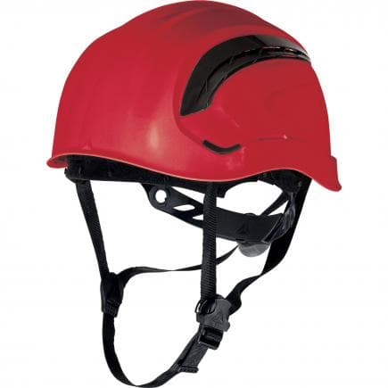 DELTA PLUS GRAWIROFL - Casque de chantier ventilé rouge style casque de montagne