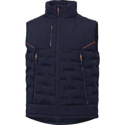 DELTA PLUS GRAVIMOXX - Gilet doudoune bleu marine-orange polyester 2 couches laminees