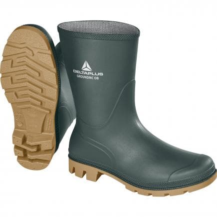 DELTA PLUS GROMCOBVE42 - Demi-botte de travail vert-beige en pvc - ob sra