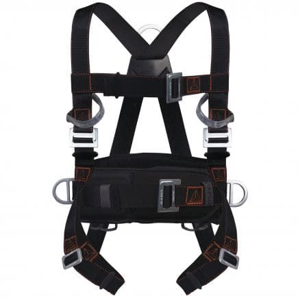 DELTA PLUS HAR24HXX - Harnais antichute noir avec ceinture et 4 points d'accrochage