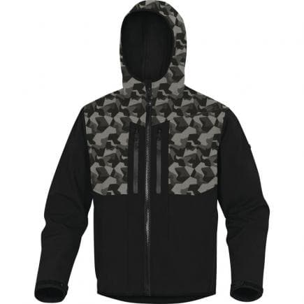 DELTA PLUS HORT2NCGT - Veste "softshell" noir-camouflage polyester/elasthanne 3 couches laminées