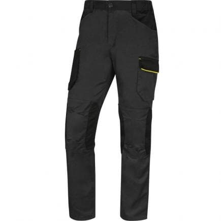 DELTA PLUS M2PA3GJTM - Pantalon de travail gris-jaune mach2 en polyester/coton