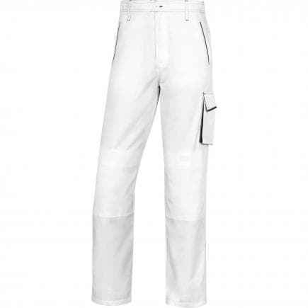 DELTA PLUS M6PANBCGT - Pantalon de travail blanc-gris panostyle polyester/coton