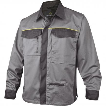 DELTA PLUS MCCHEGR3X - Surchemise de travail gris clair-gris foncé mach2 corporate en polyester/coton