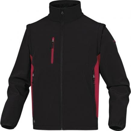DELTA PLUS MYSE2NRPT - Veste softshell noir-rouge 96% polyester 4% elasthanne - manches amovibles
