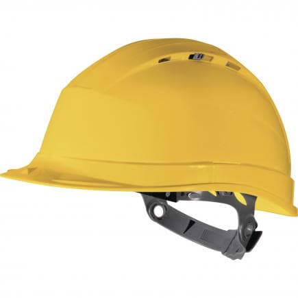 DELTA PLUS QUAR1JA - Casque de chantier jaune serrage glissière