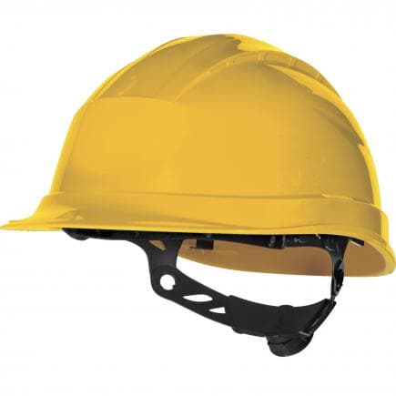 DELTA PLUS QUARUP3JA - Casque de chantier jaune serrage rotor
