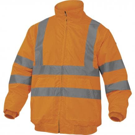 DELTA PLUS RENHVORTM - Blouson orange fluo haute visibilité polyester oxford enduit polyuréthane