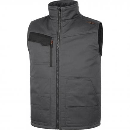 DELTA PLUS STOC3GOPT - Gilet multipoches gris-orange polyester/coton