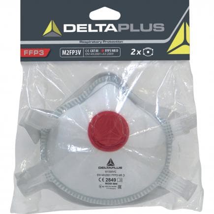 DELTA PLUS M2FP3V - Kit de 2 blanc demi-masques ffp3 a valve