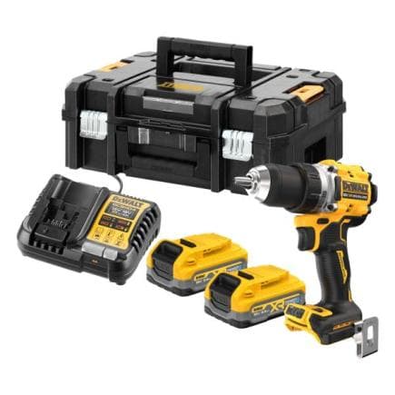 DeWALT DCD800S2T-QW - Perceuse compacte XR 18V sans balais à 2 vitesses (avec 2 batteries, chargeur et étui de transport)