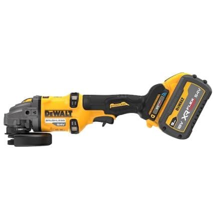 DeWALT DCG418SHDX2-QW - Meuleuse 125mm 54V XR Flexvolt avec interrupteur mort (avec 2 batteries, chargeur et étui de transport)