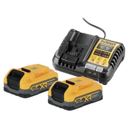 DeWALT DCKB1104S2-IT - Kit avec 2 batteries 18V 3,5Ah et chargeur de piles 18/54V 4A
