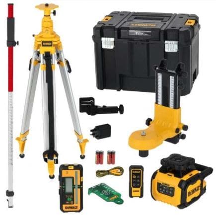 DeWALT DCLE15221GL-QW - Laser rotatif à faisceau rouge-vert avec chargement USB-C et trépied