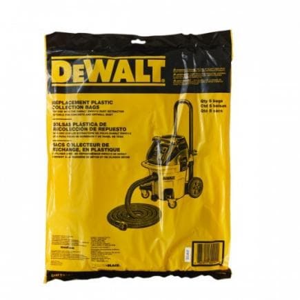 DeWALT DWV9400-XJ - Sacs à poussière en plastique, 5 pièces (DWV920M)