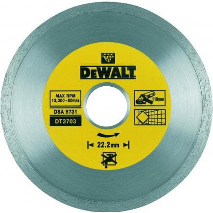 DeWALT DT3703-QZ - Disques diamantés frittés à jante continue