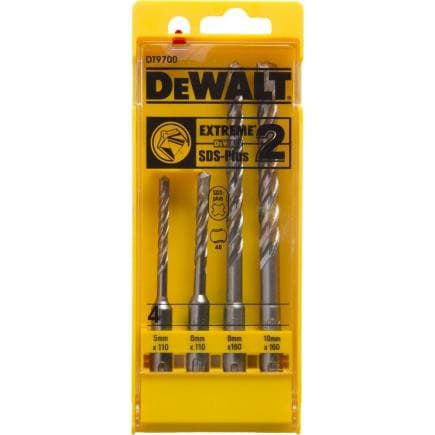 DeWALT DT9700-QZ - Jeu de 4 embouts SDS-Plus en coffret plastique