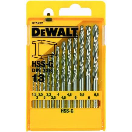 DeWALT DT5922-QZ - Jeu de 13 embouts HSS-G en coffret métal