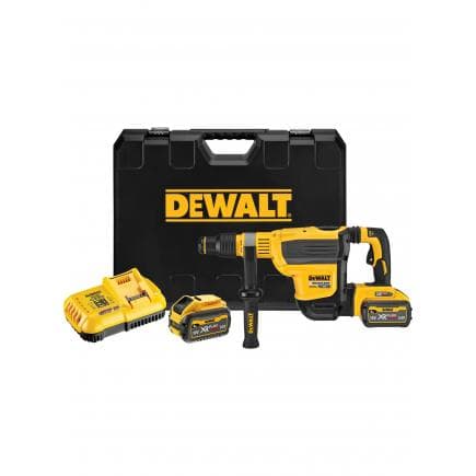 DeWALT DCH614X2-QW - Marteau démoperforateur 54 V SDS-MAX, avec 2 batteries, chargeur et mallette