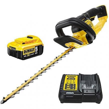 DeWALT DCMHT563P1-QW - Taille-haies sans fil XR 18 V, 55 cm, avec 1 batterie et chargeur.