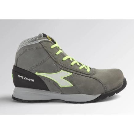 DIADORA UTILITY 701.177662-C9546/40 - Chaussures de sécurité haute imperméables charbon/vert fluo S3 HRO SRC