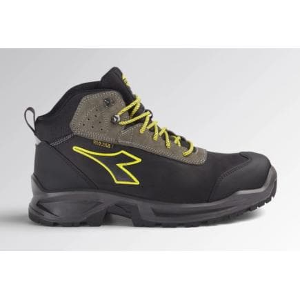 DIADORA UTILITY 701.177650-C2815/44 - Chaussure de sécurité haute imperméable et thermo-isolante en cuir italien pull-up nubuck noir/gris acier S3...