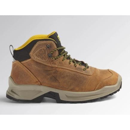 DIADORA UTILITY 701.177654-30050/42 - Chaussures de sécurité haute brun foncé en Nubuck italien Pull-up hydrofuge S3 SRC