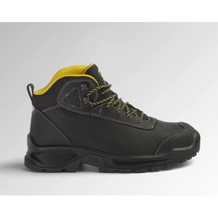 DIADORA UTILITY 701.177654-80013/37 - Chaussures de sécurité haute noir en Nubuck italien Pull-up hydrofuge S3 SRC