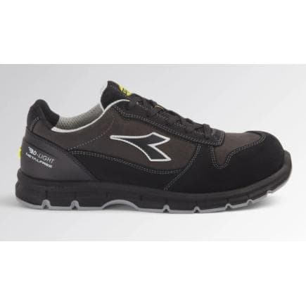 DIADORA UTILITY 701.179896-C0732/37 - Chaussures de sécurité basses noir/gris charbon en cuir Perwanger anti-rayures, hydrofuge et respirant S3L...