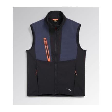 DIADORA UTILITY 702.180066-C4725/XXL - Gilet bi-matière en softshell et nylon à la coupe ergonomique denim noir/bleu