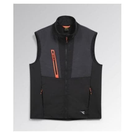 DIADORA UTILITY 702.180066-C8817/4XL - Gilet bi-matière en softshell et nylon à la coupe ergonomique noir