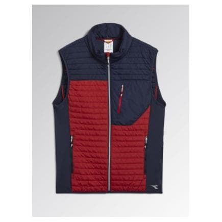 DIADORA UTILITY 702.179455-D0216/S - Gilet rembourré léger à la coupe ajustée avec empiècements stretch rouge/bleu