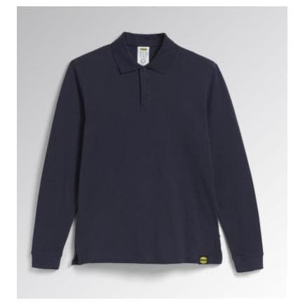 DIADORA UTILITY 702.177954-60062/XL - Polo à manches longues en piqué de coton organique marine classique