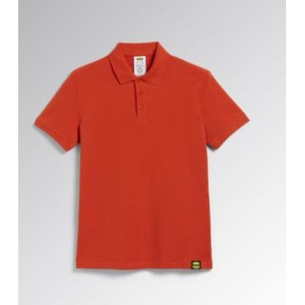 DIADORA UTILITY 702.177955-45019/XL - Polo à manches courtes rouge en piqué de coton organique