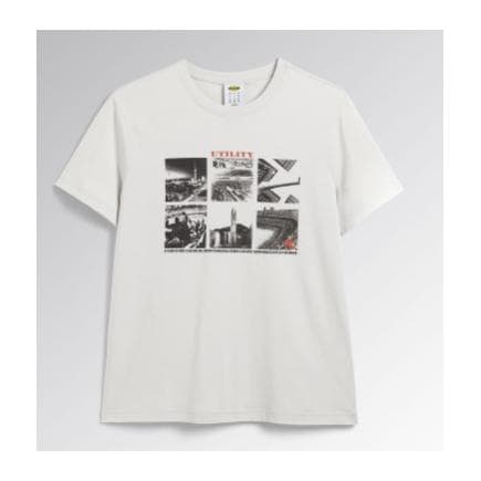 DIADORA UTILITY 702.176914-75151/S - T-shirt à manches courtes gris en coton organique avec imprimé photographique
