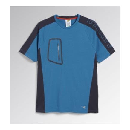 DIADORA UTILITY 702.177678-60089/3XL - T-shirt en jersey de coton organique bleu céleste