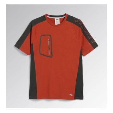 DIADORA UTILITY 702.177678-45019/L - T-shirt rouge en jersey de coton organique
