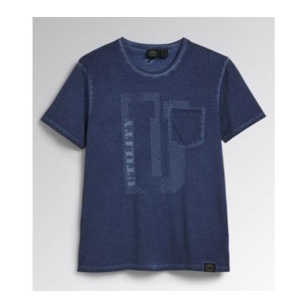 DIADORA UTILITY 702.178758-60027/XXL - T-shirt bleu 100% Coton avec poche poitrine