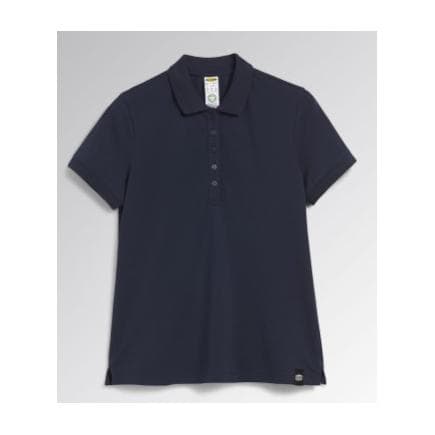 DIADORA UTILITY 702.177674-60062/XL - Polo marine classique pour femme à manches courtes en coton biologique piqué stretch
