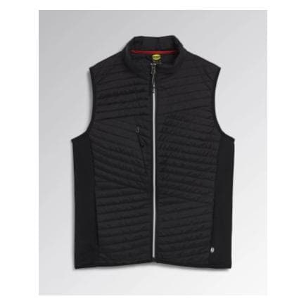 DIADORA UTILITY 702.177672-80013/S - Gilet noir rembourré ultra-léger avec inserts en tissu stretch