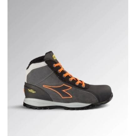 DIADORA UTILITY 701.181123-C8321/38 - Chaussure de sécurité haute GLOVE NET MID PRO S3L FO SR HRO ESD, Asphalte/Orange fluo