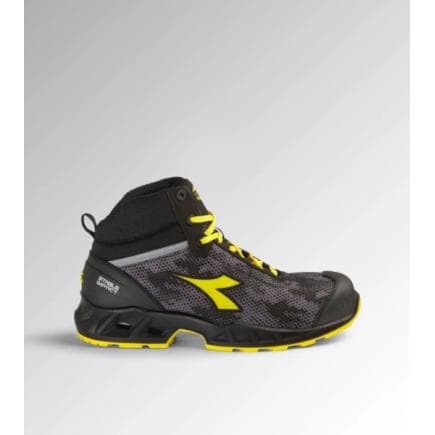 DIADORA UTILITY 701.181157-C2541/47 - Chaussure de sécurité haute SHARK STABLE IMP MID S3S FO SR SC ESD, Noir/Gris